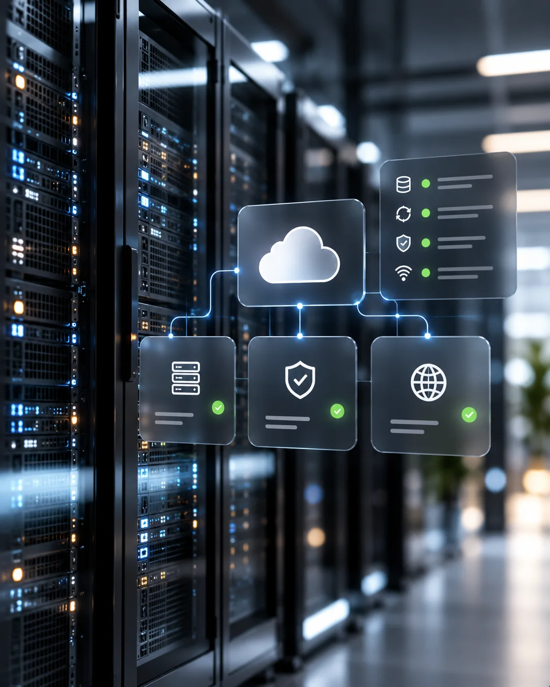 Cloud infrastructure data centre dashboard