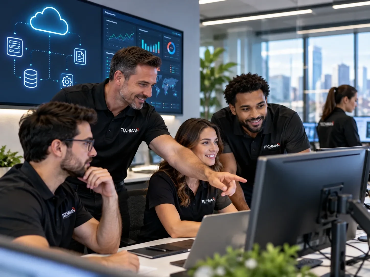 Technical team planning business storage and infrastructure