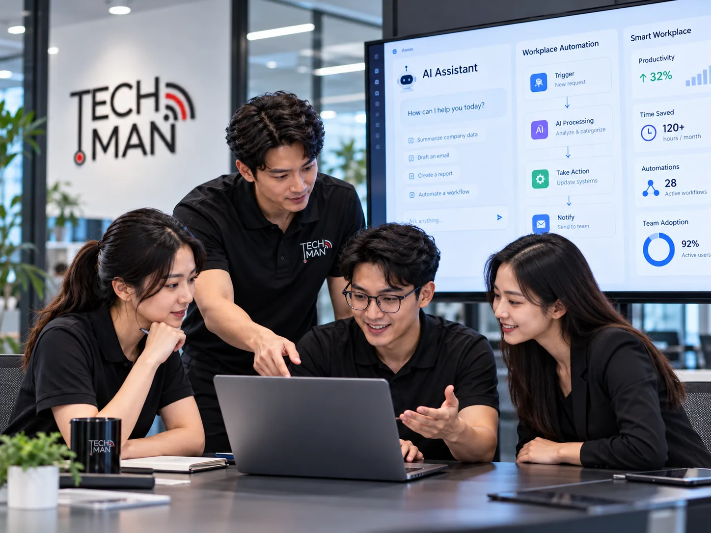 Technology team exploring practical AI tools