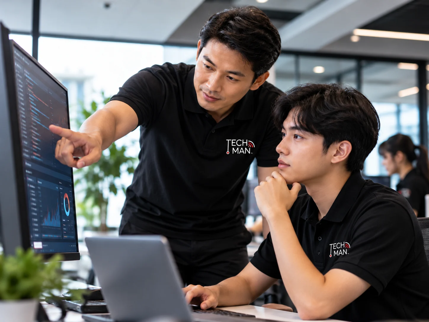 IT team exploring business analytics and digital skills
